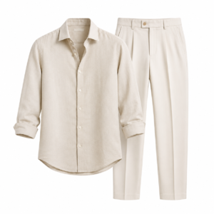Monaco Linen Shirt & Pleated Pants Set